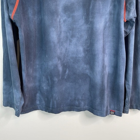 Tommy Jeans Men's Y2K Long Sleeve Tie Dye Shirt Blue Raglan Sleeve Size XL - Picture 4 of 11